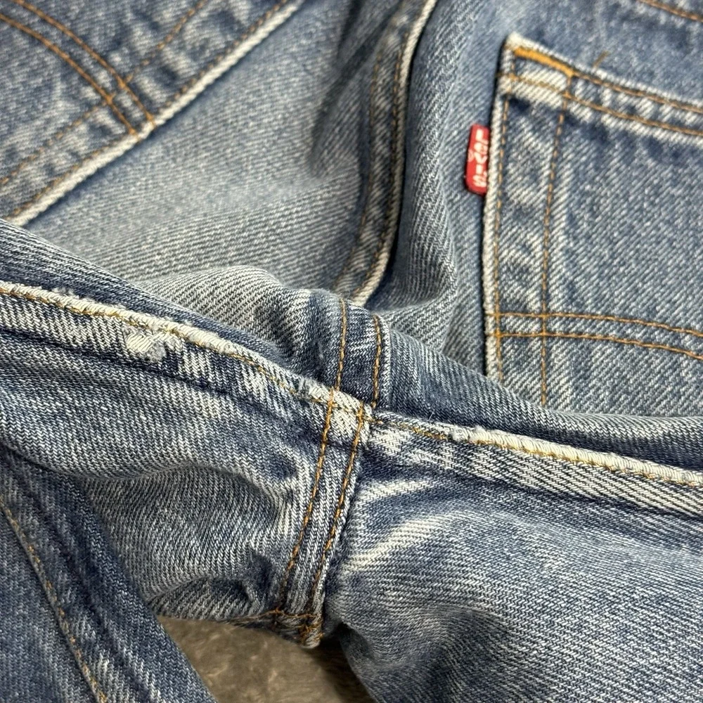 Vintage 90s Levi's 501xx Made‎ in Usa Light Blue Denim Jeans 38x34 (33x30) Retro